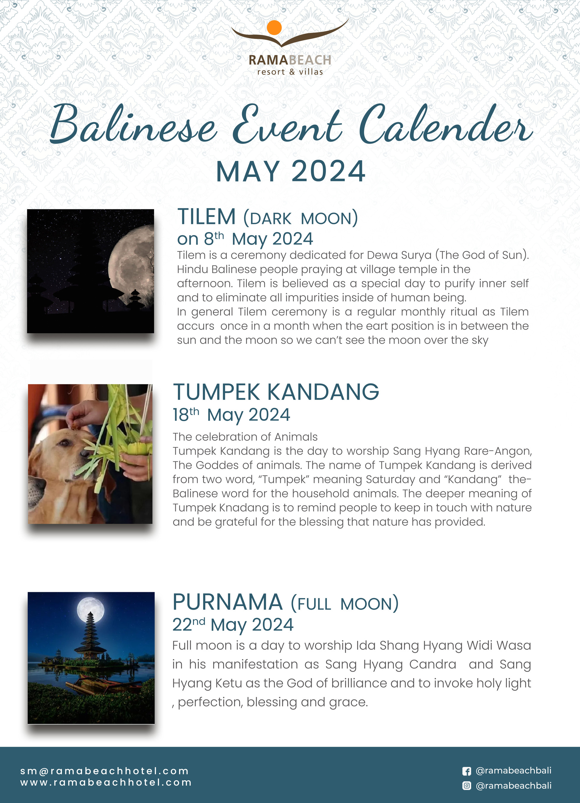 Balinese Event Calender May